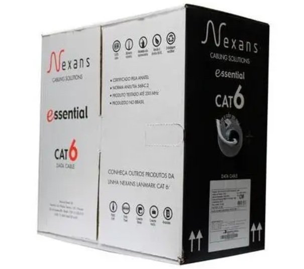 CABO DE REDE CAT6 4 Pares 23AWG CINZA 305MTS NEXANS