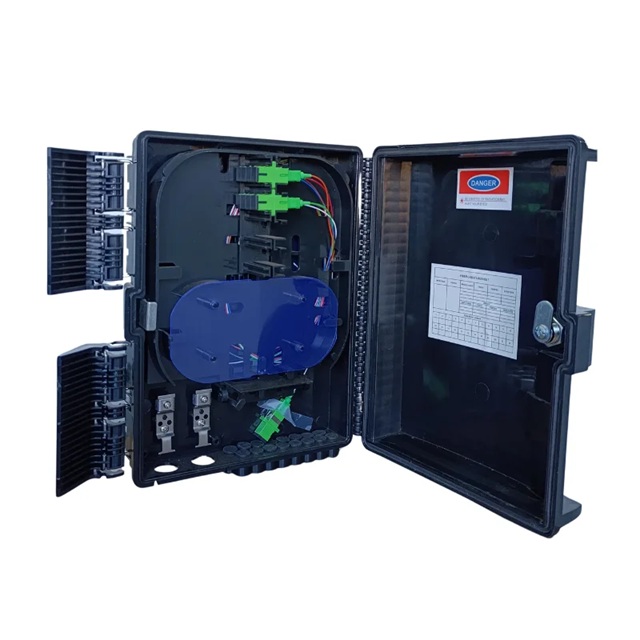 CAIXA CTO DUPLA TRAVA 16 SAIDAS MONTADA 1X8 SC/APC DAWNERGY