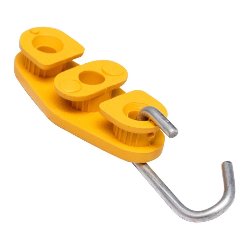 ESTICADOR CABO TIPO 8 COM GANCHO CURTO AMARELO