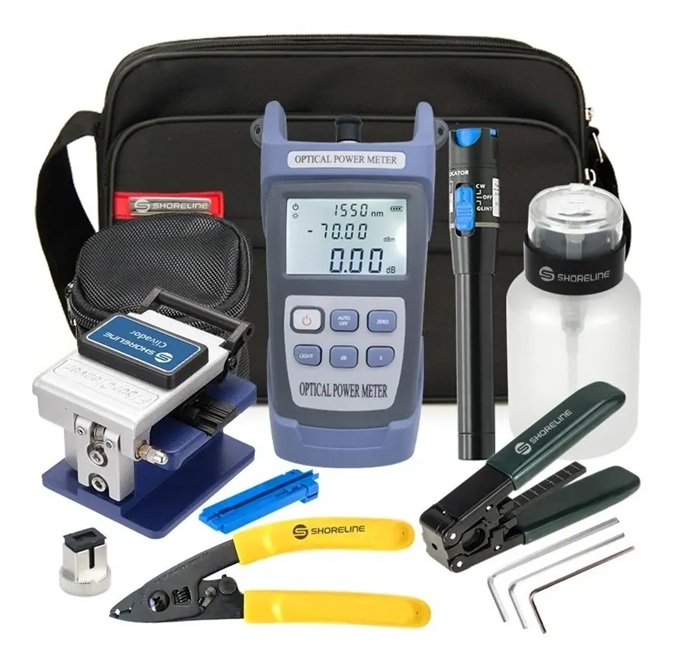 KIT FERRAMENTAS FTTH COMPLETO 9 PEÇAS